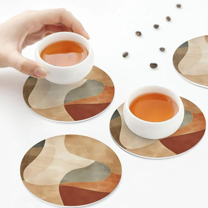 Minimal Abstract Shapes Print Coasters
