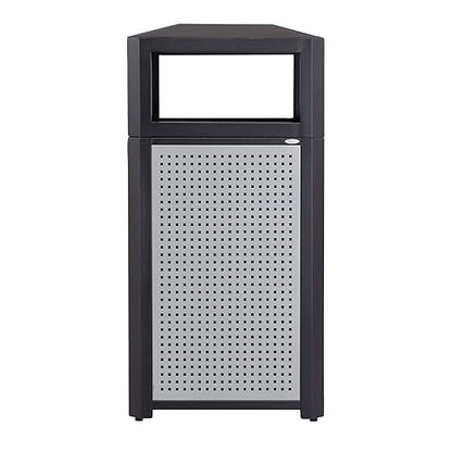 Safco Evos Steel Trash Can, 38 Gallons, Indoor and Outdoor Use, Commercial Garbage Can with Plastic Liner