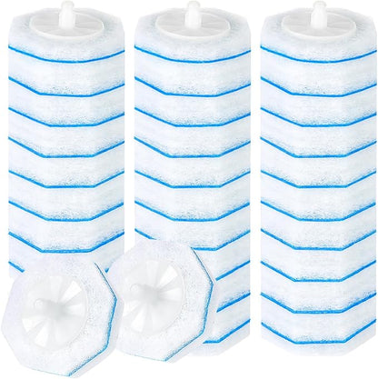 30 Count Toilet Brush Refills Disposable Bowl Cleaners Compatible with Most Toilet Brushes