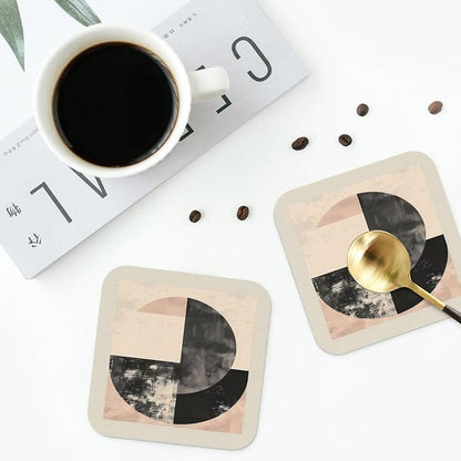Minimal Abstract Shapes Print Coasters