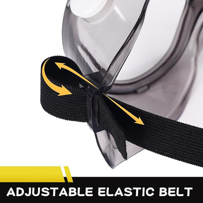 Yunsailing Protective Safety Goggles Lab Over Glasses Clear Anti Fog Eye Protection Goggles for Men Women