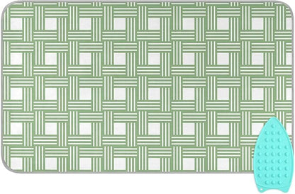 Ironing Mat for Table top Portable Ironing Pad Blanket for Washer Dryer Countertop Travel Green Abstract