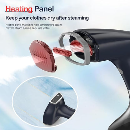 BEAUTURAL Handheld Garment Steamer for Clothes, Handheld steamer with Foldable Design, Easy to Remove Wrinkles, 1500W, 25-Second Fast Heat up, 2 Steam Level Setting with Continuous Steaming
