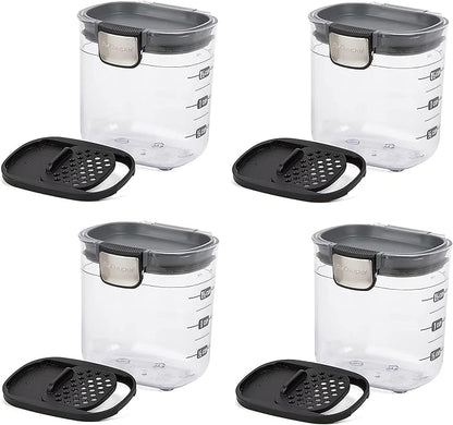 Progressive PKS-401 1.5 Cup Mini Prokeeper+ Airtight Silicone Seal Storage Container Great For Spices & Baking Acessories (4- Piece)