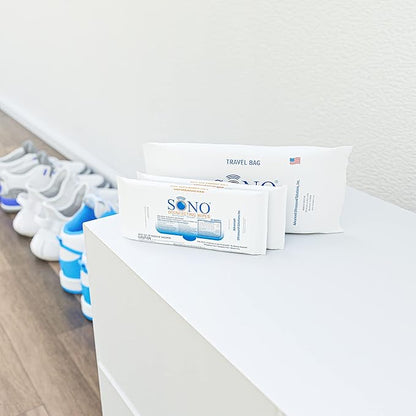 SONO Multi-Surface Disinfecting Wipes - 40 Count (Pack of 2) + Sanitizer, Shoe Cleaner & Sanitizer Kit, Quick Clean and Stain Removal, Sneaker Cleansing Travel Pack