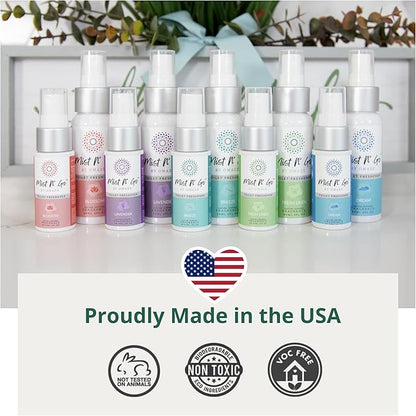 Mist N' Go by Omaze Travel Odor Eliminator - Toilet Spray for Bathroom Air Freshener - Daily Pack (2oz x1 + 1oz x1)