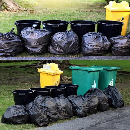 4-6 Gallon Trash Bags, 1000 Count Bulk Value Pack Black Garbage bags, Multi-purpose Trash Can Bin Liners for Bathroom, Office, Industrial, Commercial, Janitorial, Municipal, Recycling