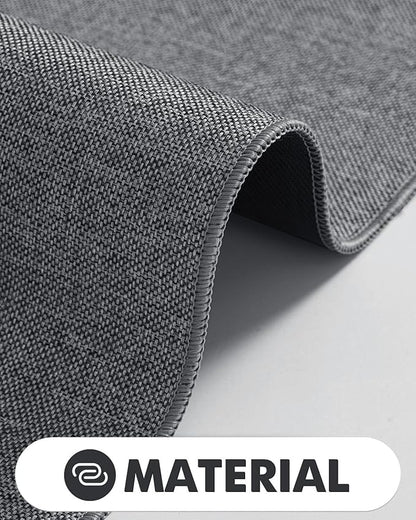 LUMI Indoor Door Mat 36"x56", Ultra Thin Low Profile Non-Slip Doormat for Home Entrance, Absorbent & Stain-Resistant Welcome Mats, Washable Entryway Mat for Front Door, Patio, Porch, Grey