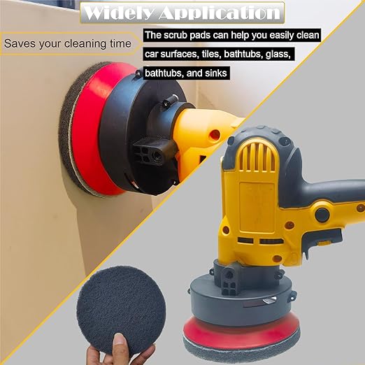 10 Pack 5 Inch 800 Grits Multipurpose Scrubber Scouring Pads Hoop and Loop Flocking Scuff Pads -Scuff Pads Conditioning Discs Polishing Pad for Furniture Automotive Cleaning, Rust Removal