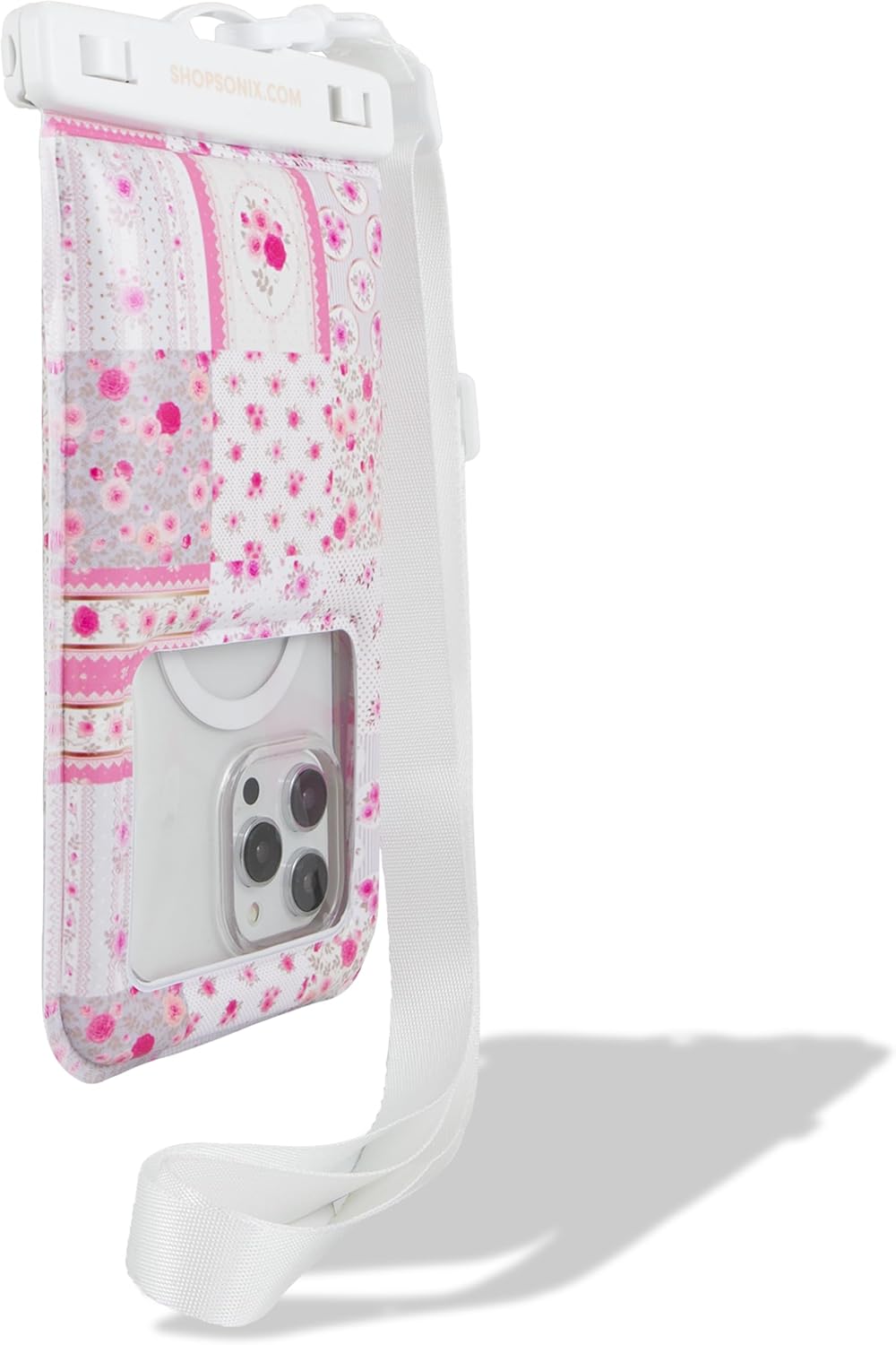Sonix Waterproof Phone Pouch - Floating Phone Case Dry Bag w/Crossbody Lanyard - Beach Cruise Travel Essentials - Compatible w/All Devices, Touchscreen Friendly | Patchwork Cottage