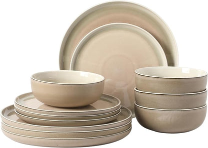 Gibson Elite Island Bay 12-Piece New Bone China Dinnerware Set Service