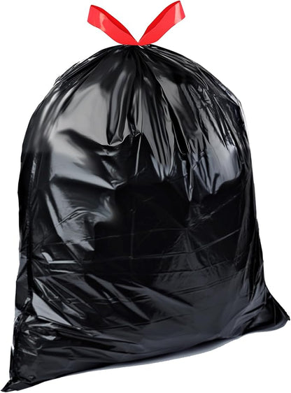 Amazon Basics 39 Gallon Lawn & Leaf Heavy Duty Drawstring Trash Bags, 20% Post Consumer Recycled, 40 Count