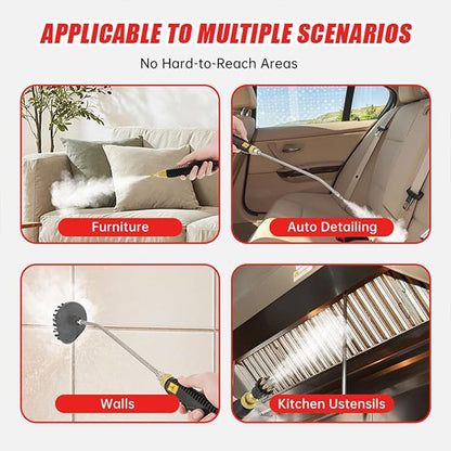 Handheld Steam Cleaner, 2500W Portable High Temp Bathroom Power Steamer Cleaning Machine High Pressure Steam Cleaner For Home Use Kitchen Grease Car Detailing