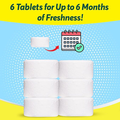 Cleanomic WashWizard Washing Machine Cleaner Tablets – Deep Cleaning Washer Cleaner for Front Load, Top Load & HE Machines – Removes Odor, Buildup & Limescale – Septic Safe, Non-Toxic, 6 Tablets