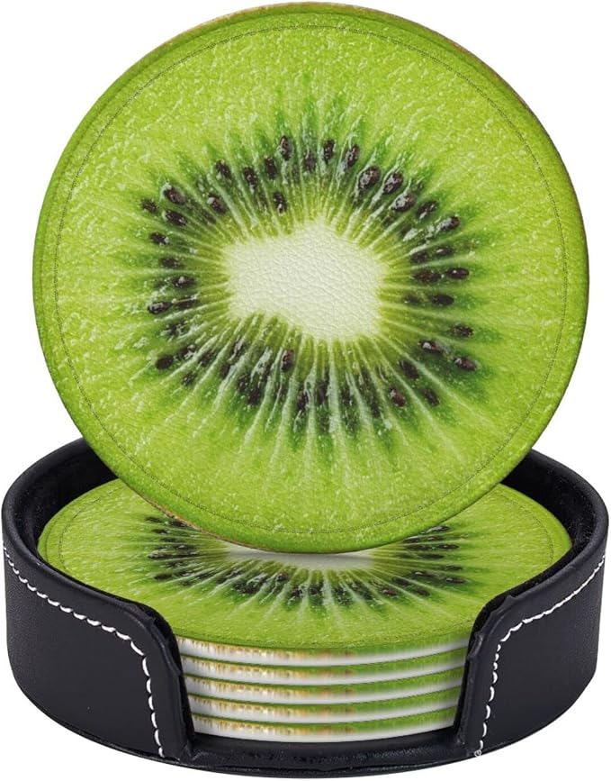 6 Pack Tropical Kiwi Fruit Coaster