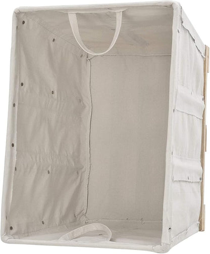 Global Industrial 12 Bushel, Canvas Basket Bulk Truck, 36" L x 26" W x 33-1/2"H, Unassembled, Rolling Laundry Cart, Commercial Material Handling Cart with Swivel Rubber Casters