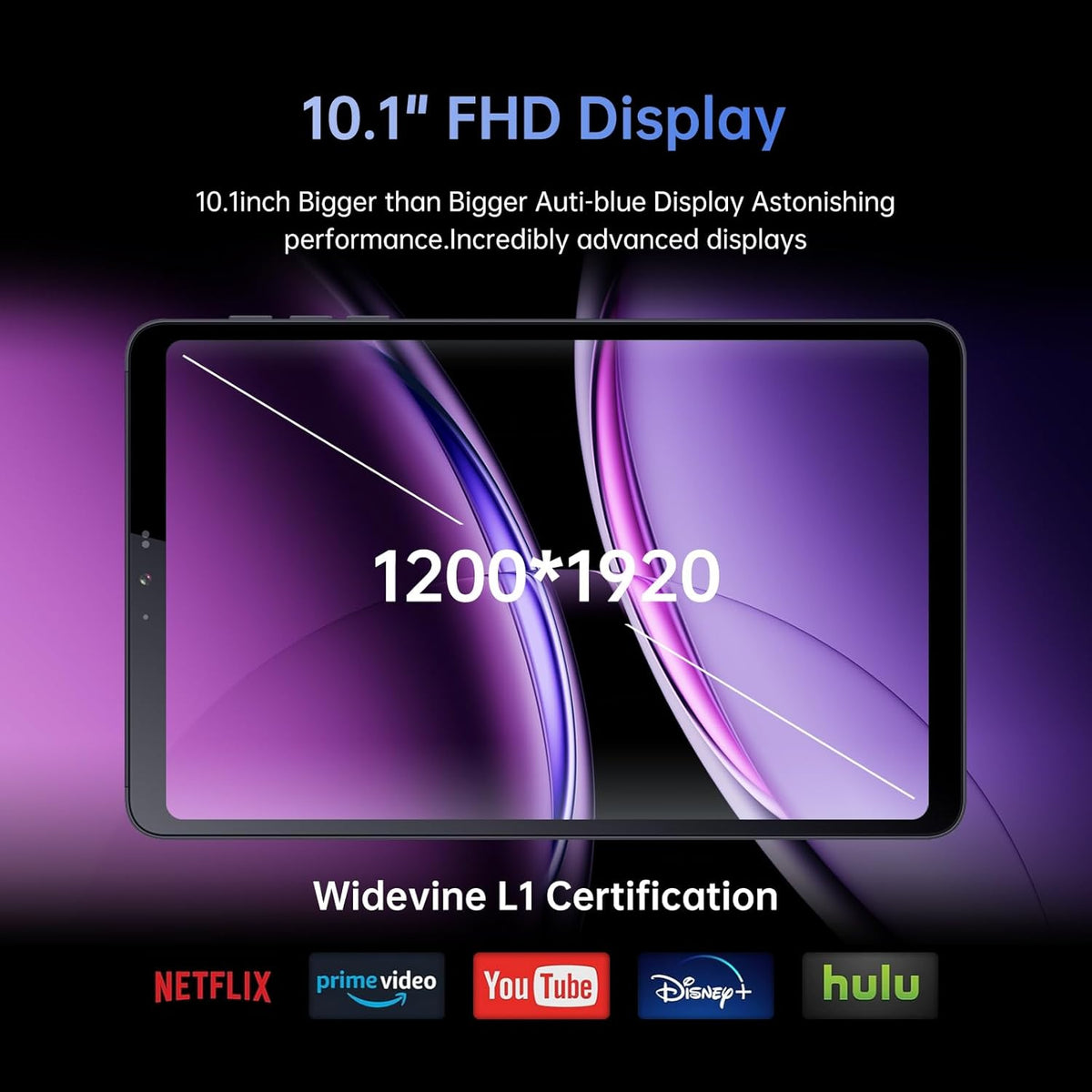 Android Tablet, 10.1 inch Android 14 Snapdragon 685 Processor, 12GB RAM 128GB ROM 1200*1920 IPS HD Touchscreen, 2.4G+5G Wi-Fi 6500mAh Battery Powerful Performance Tablet, 5MP+5MP Dual Cameras