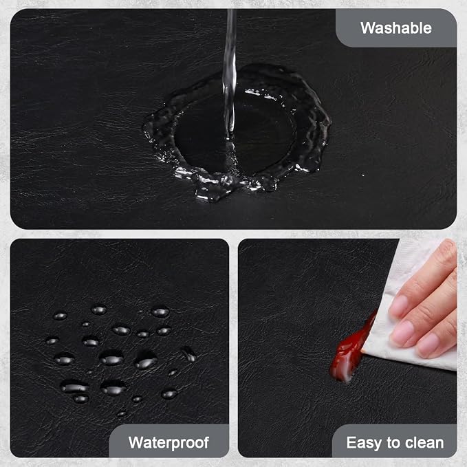 Vinyl Placemats Set of 6, Dual Sided Place Mats