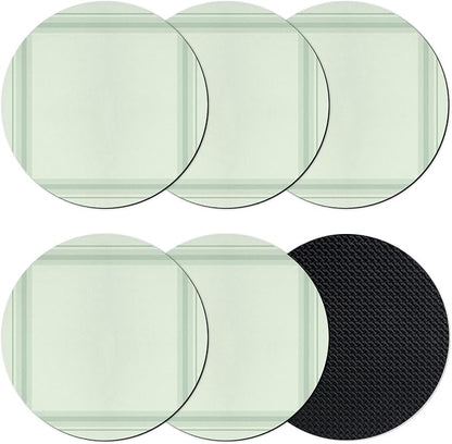 Sage Green Coasters Set of 6 Absorbent Coasters