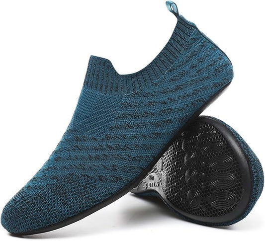 QZKDM Lightweight Slip on Grip Indoor House Slippers Barefoot Non Slip Home Exercise Yoga Shoes for Men Women