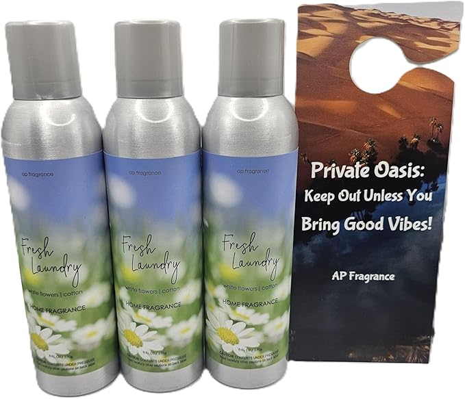 Fresh Laundry - Air Freshener Spray - Concentrated Room & Bathroom Deodorizer, 3 Pack