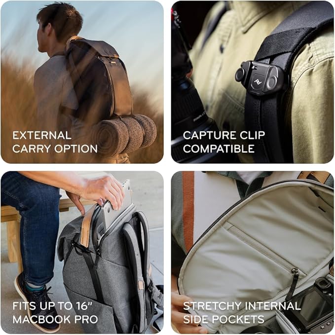 Peak Design Everyday Backpack 30L, Kelp, MagLatch Top, Dual Side Access, FlexFold Dividers, Fits 15" or 16" Laptop, For Camera Carry, Daily Commutes or Travel, Versatile Backpack for Men and Women