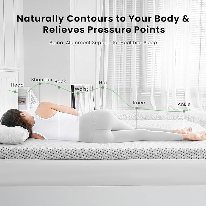 Bamboo Mattress Topper Full Size 4 Inch, Cooling Gel & Bamboo Charcoal Memory Foam Mattress Topper for Back Pain Relief, Firm Dual-Layer Foam Bed Pad with Removable Cover