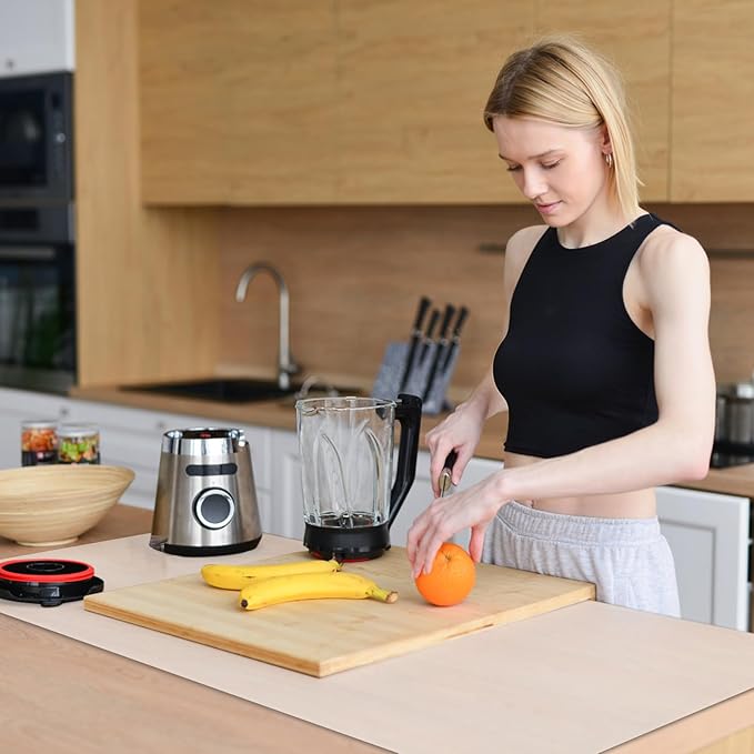 Food Grade Silicone Table Protector Mat 47x24 Inch, Heat Resistant Desk Pad for Baking/Painting/Resin/Welding, Non-Slip Waterproof Surface Easy Clean (3 Colors) (White Translucent)