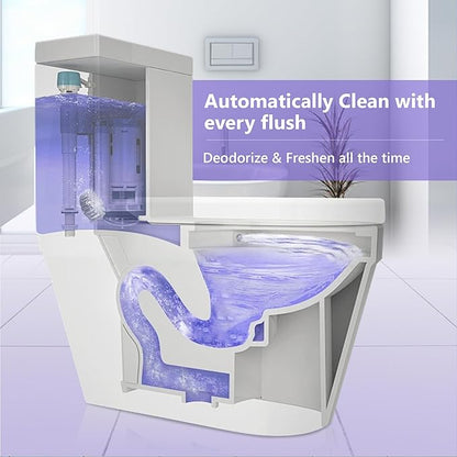 Toilet Bowl Cleaner Tablets, Automatic Toilet Bowl Cleaners, Long-Lasting Toilet Tabs Drop in Tank for Deodorizing & Descaling, Purple, 20 Packs