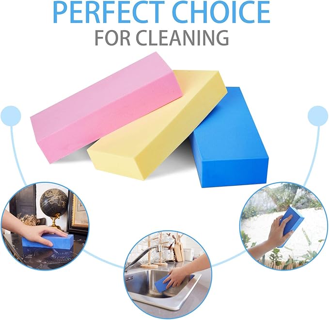 Super Absorbent Sponge Durable Stuff PVA Sponge Box High Water Absorbability Use in Car Boat Kayak After Shower Pick up Liquid Like Vacuum Cleaning Supplies (6 Blue Suction Sponges/Saver Pack)