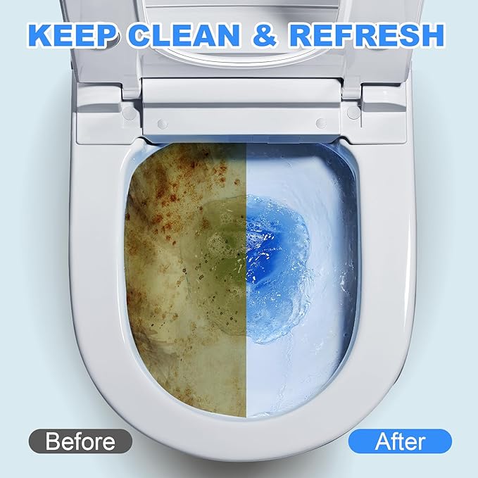 CHMI 100 Pack Toilet Bowl Cleaner Tablets, Long-lasting Bathroom Toilet Tank Cleaner.(Blue)
