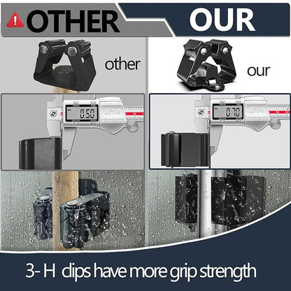 3-H Stainless Steel Broom Holder Wall Mount 6-Pack- Heavy Duty Mop Organizer, Wall Mounted Broom Storage with Secure Mounting for Kitchen Laundry Garage Bathroom (Space Saving)
