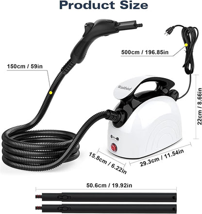 Steam Cleaner, Handheld Steamer with 21 Accessories, 248°F High-Temperature Steam for Floors, Grout, Tiles, Carpet, Cars - Portable 1.08L Tank, Child Lock, Chemical-Free Cleaning