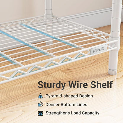 VIPEK V5LC Garment Rack Heavy Duty Covered Clothes Racks with Dimmable LED Light, 3000K Warm White, Portable Closet Wardrobe Freestanding Clothing Rack for Hanging Clothes, White Rack with Black Cover