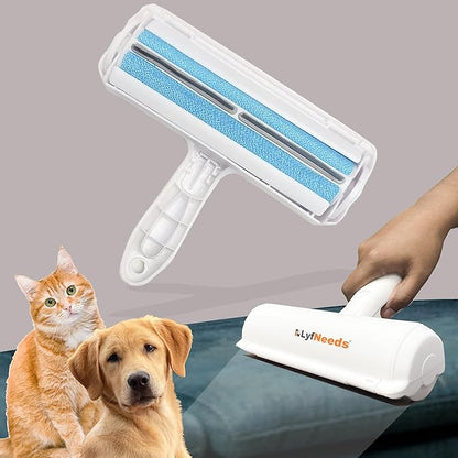 Reusable Pet Hair Remover Roller – Dog & Cat Hair Remover for Furniture, Couch, Carpet, Clothing – Pet Hair Removal Tool for Couch – Lint Roller for Furniture, Car & Bedding