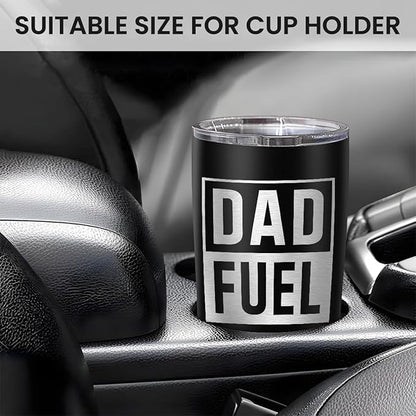 SANDJEST Dad Tumbler 20oz, Dad Fuel Stainless Steel Insulated Tumblers, Coffee Mug Cup for Best Dads from Daughter Son, Gifts for Birthday Christmas Fathers Day