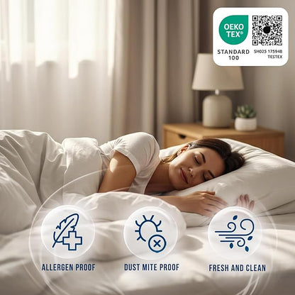Luxury California King Size Tencel Waterproof Mattress Protector Deep Pocket - Premium Cooling Bed Cover Pad - Hypoallergenic & Allergy-Friendly - Oeko-Tex Certified - Ultra Soft & Breathable