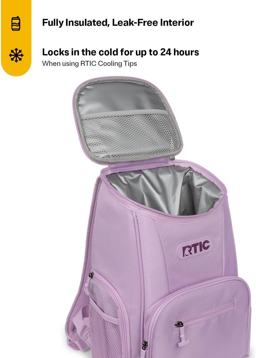 RTIC 15 Can Lightweight Backpack Cooler Soft Insulated Portable Bag for Lunch, Beach, Drink, Beverage, Travel, Camping, Picnic, Car, Hiking,