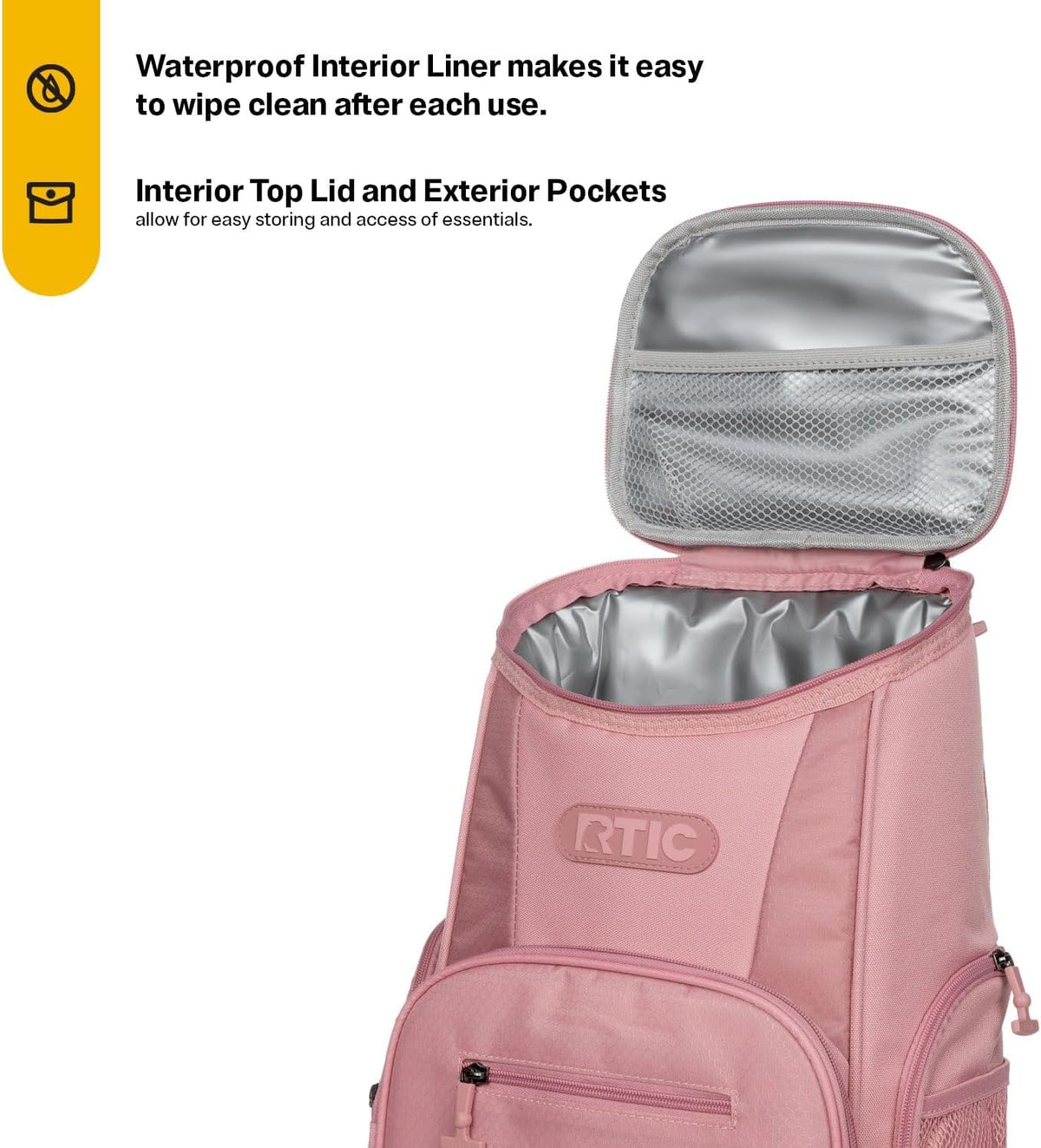 RTIC 15 Can Lightweight Backpack Cooler Soft Insulated Portable Bag for Lunch, Beach, Drink, Beverage, Travel, Camping, Picnic, Car, Hiking,