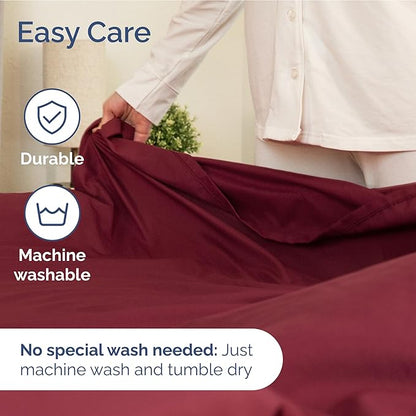 Extra Deep Pocket Twin Sheets - 3 Piece Breathable & Cooling Bed Sheets - Hotel Luxury Bed Sheet Set - Soft, Wrinkle Free & Comfy - Easily Fits Extra Deep Mattresses - Deep Pocket Burgundy Sheets Set