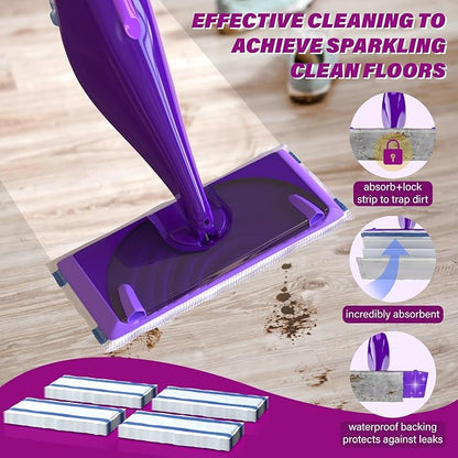 Wetjet Pads Refills, 32 Count Disposable Mop Pad Refills for Swiffer Wet Jet Mops, Thickness, Absorbent for Household Cleaning & Suit All Multi-Surface