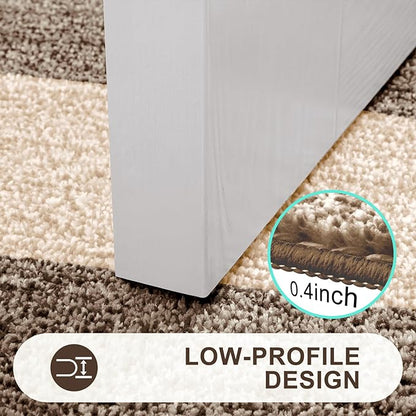 Kitinjoy Indoor Outdoor Door Mat, 36x24 Non-Slip Absorbent Dirt Trapper, Low-Profile Washable Inside Entrance Front Floor Mat, Sturdy Soft Entry Doormats for Entryway, Light Brown
