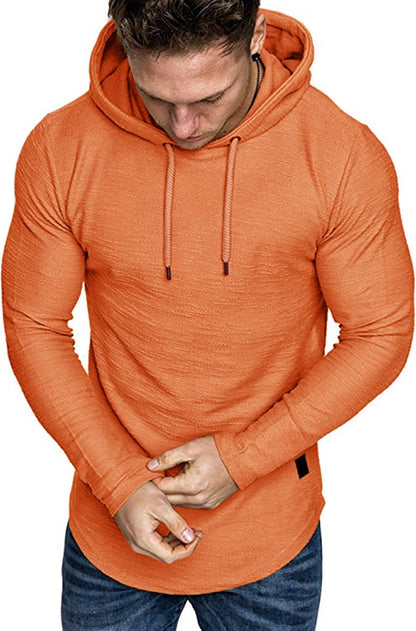 Lexiart Mens Fashion Athletic Hoodies Sport Sweatshirt Solid Color Fleece Pullover