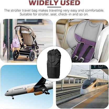 DOERDO Stroller Transport Bags, Large Foldable Carrying Storage Bag for Airplane Gate Check Train Travel, 19.6x23.3Inch