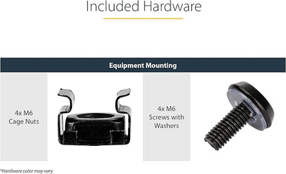 StarTech.com 1U Server Rack Shelf - Vented Rack Mount Cantilever Tray for 19" Network Rack & Cabinet, 44lb/20kg, 10" Deep