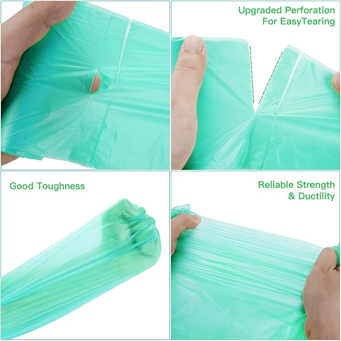 Biodegradable Trash Bags 13 Gallon Tall Kitchen - Inwaysin 75 Counts Large Unscented Compostable Recycling Garbage Bag Blue Bulk Strong Thick Wastebasket Liners for Bathroom Toilets