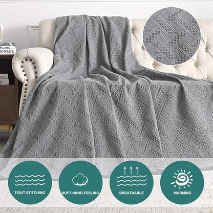 MYSKY HOME Couch Cover Sofa Covers for 3 Cushion Couch Sofa Protector Sectional Sofa Couch Cover for Pets Sofa Throws Living Room Geometrical Sofa Slipcovers for Dogs (XXX-Large, 91" x 150", Grey)