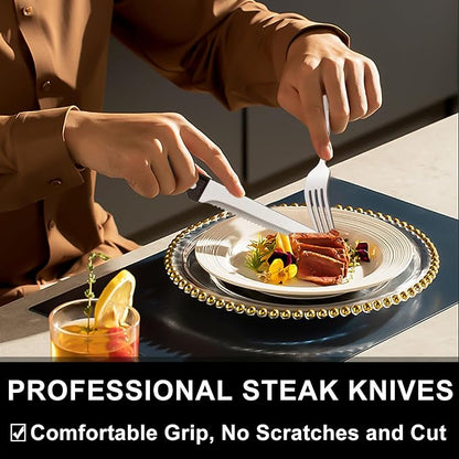 49-Piece Hammered Silverware Set