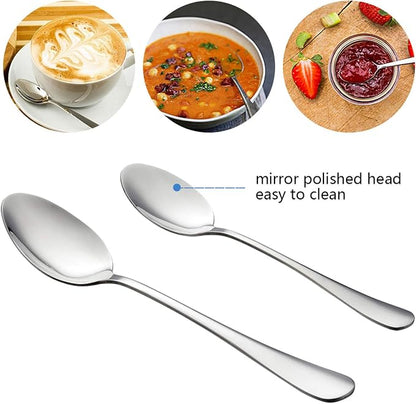 Silverware Set Service for 2, E-far 10-Piece Stainless Steel Flatware Set
