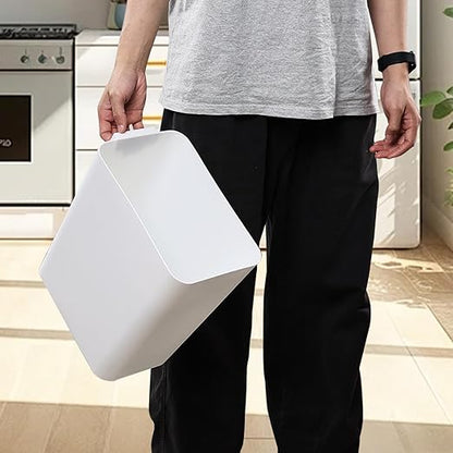 Zopnny 3-Pack 4.5 Gallon Plastic Small Trash Can Wastebasket, Slim Waste Basket for Bathroom, Bedroom, Home Office, Living Room, Kitchen (White)